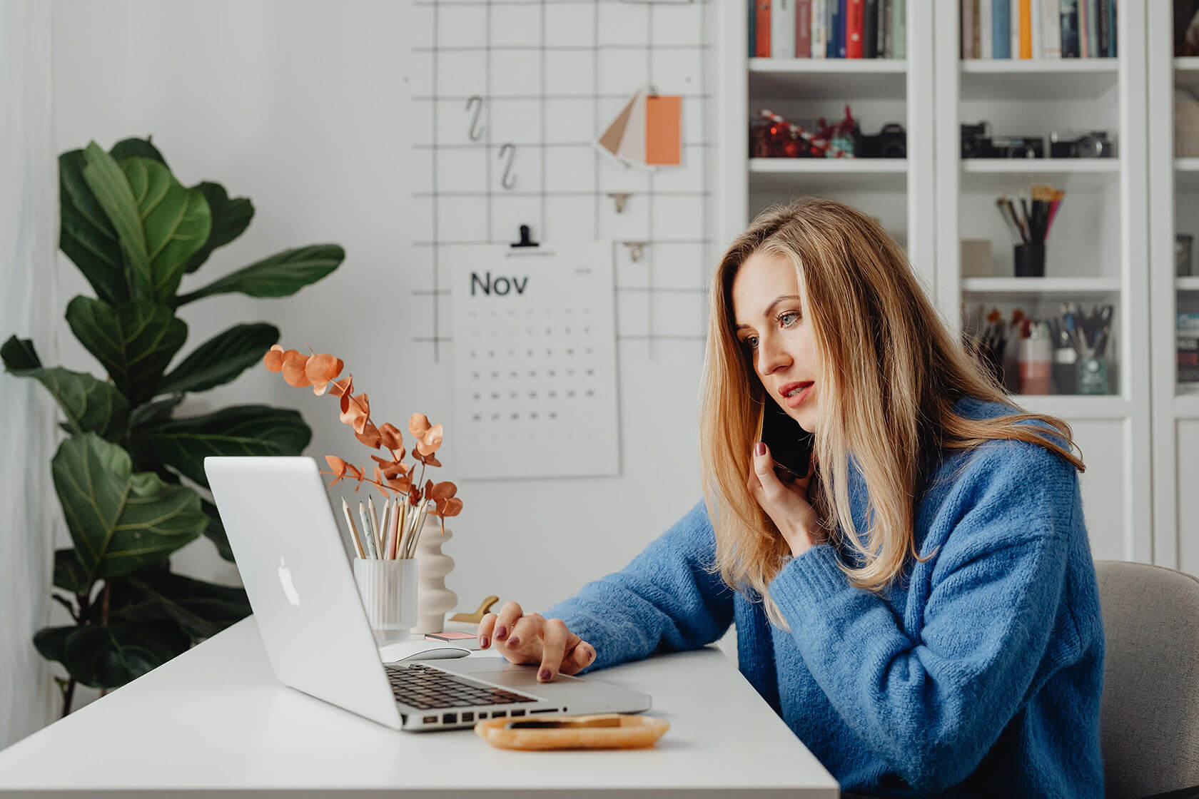 Lady using event rental software