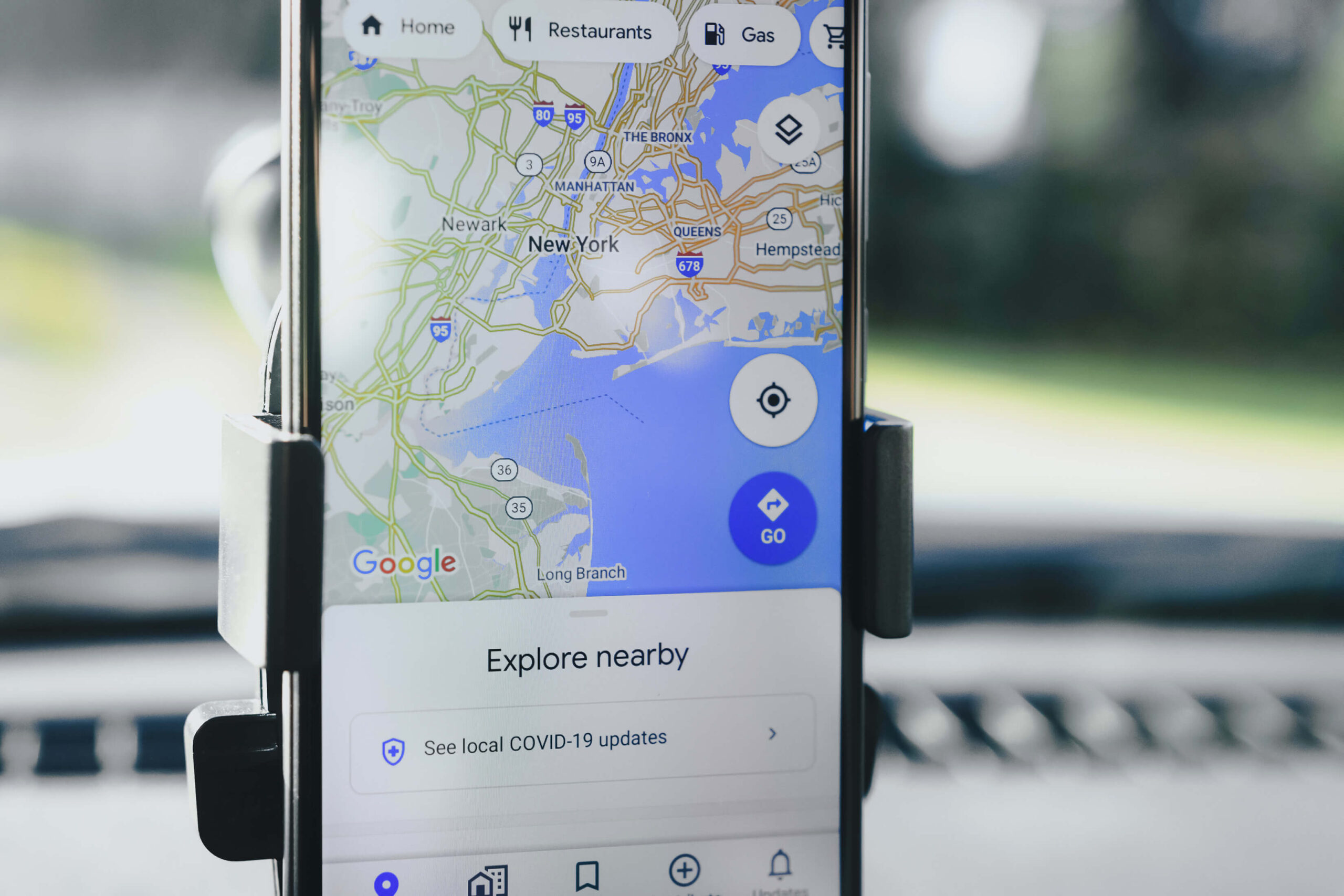 Google maps truck routes directions on phone