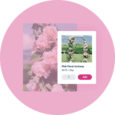 Rental website for floral design management
