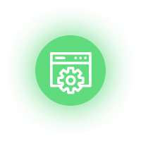 Easy maintenance green glowing icon