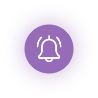 Reminders purple glowing icon